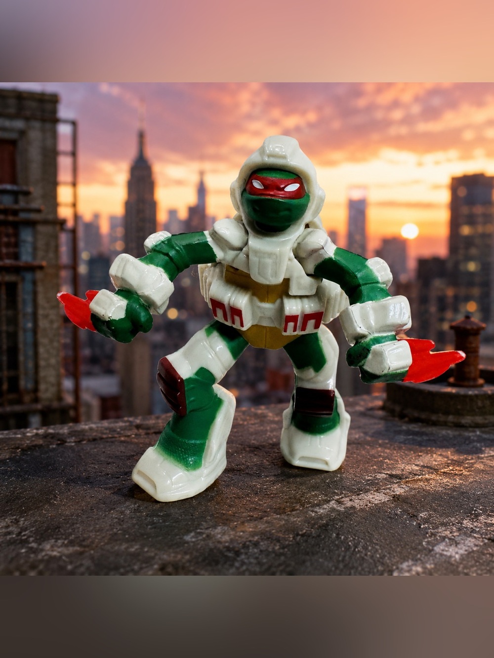 2016 McDonald’s TMNT Metal Mutant Raphael 4” Happy Meal Action Figure Toy